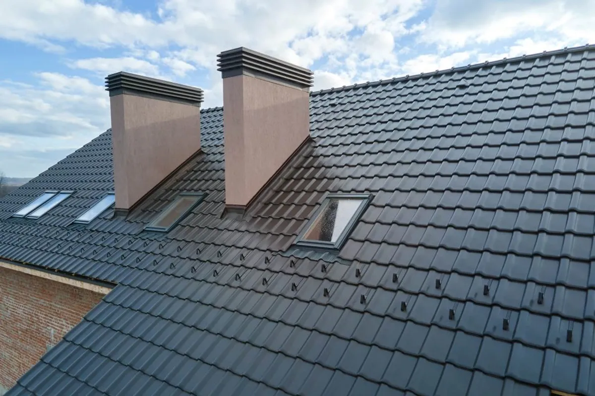 A freshly painted Brisbane tile roof